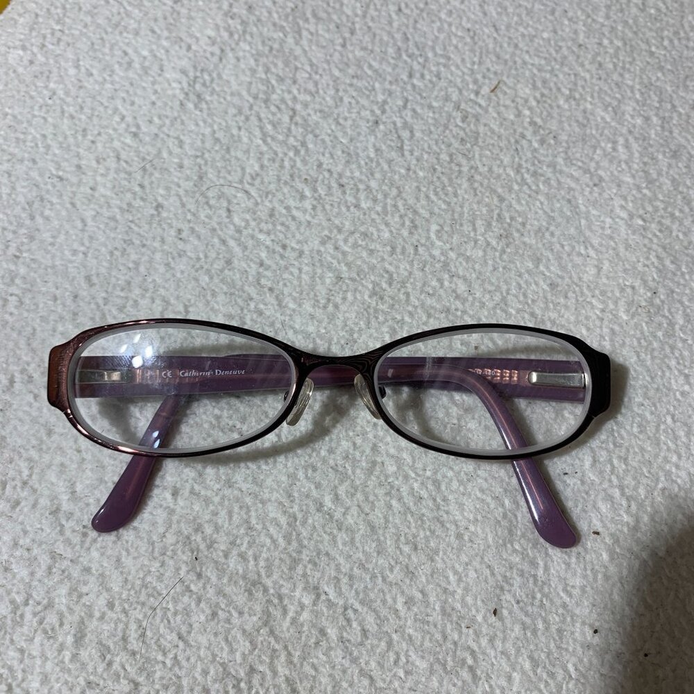 Catherine Deneuve Eyeglasses CD 240 BU 53-17 140 Purple Black